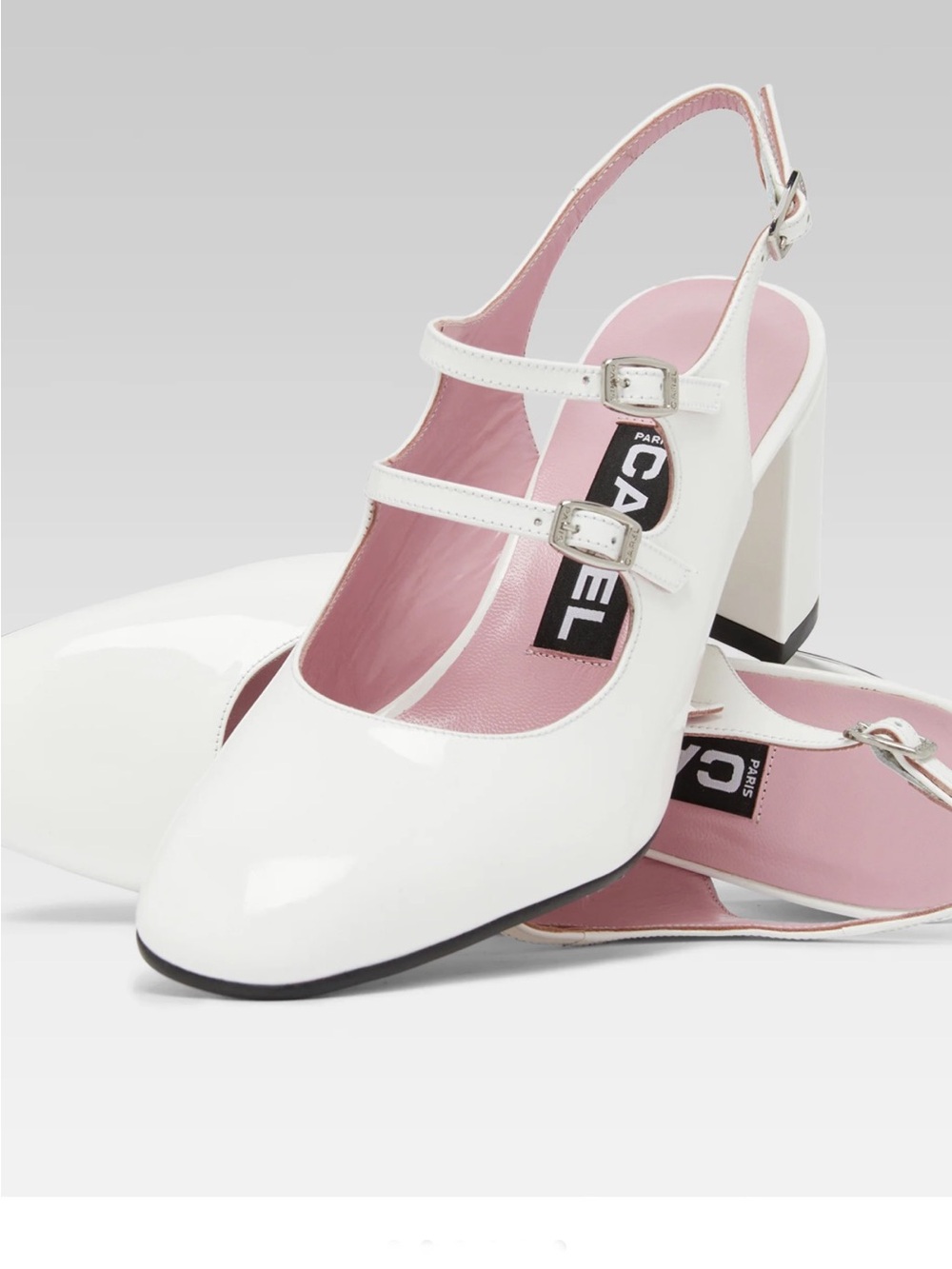 Carel Paris Banana Patent Leather Slingback Mary Janes